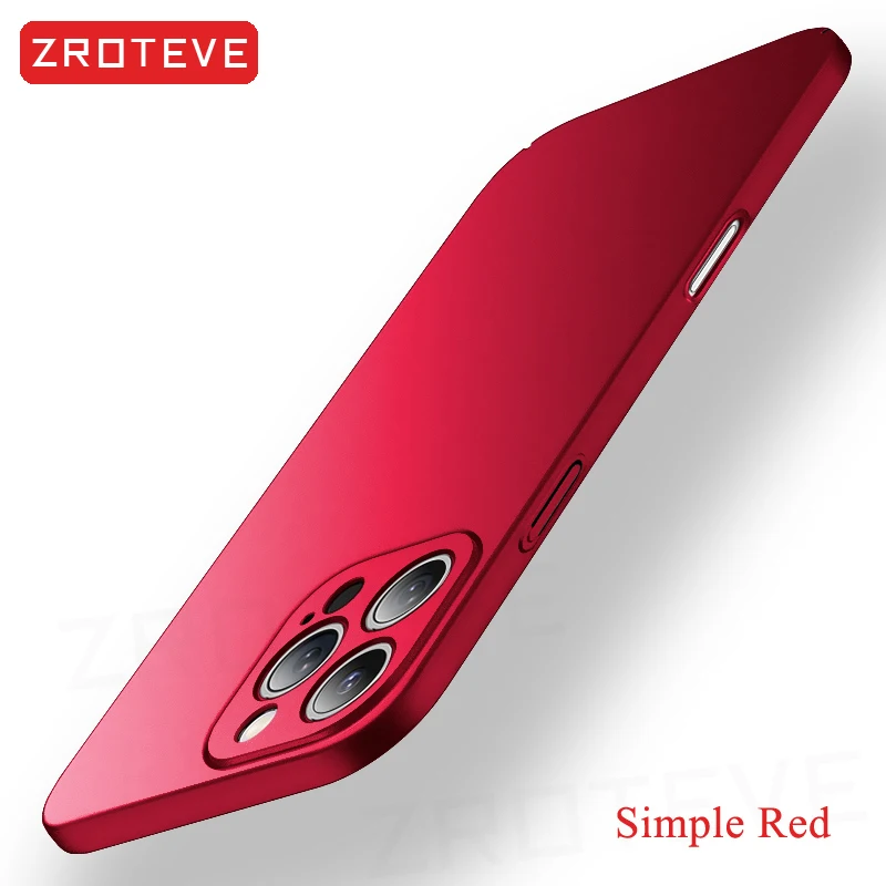 ZROTEVE Slim Matte Harde PC Hoes voor iPhone 17, 16, 17e, 16e, 15, 14, 13, 12 Pro Max, iPhone 16 Plus, iPhone 15, iPhone 17 Air.