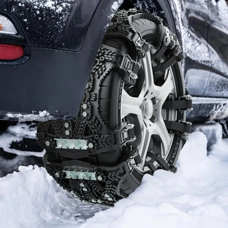 Snow Chains For Car Universal 6 Pcs Snow Chains 165-275mm Anti-Slip Snow Chains Anti-ice Crushing For Tire Dirt Track Freeze