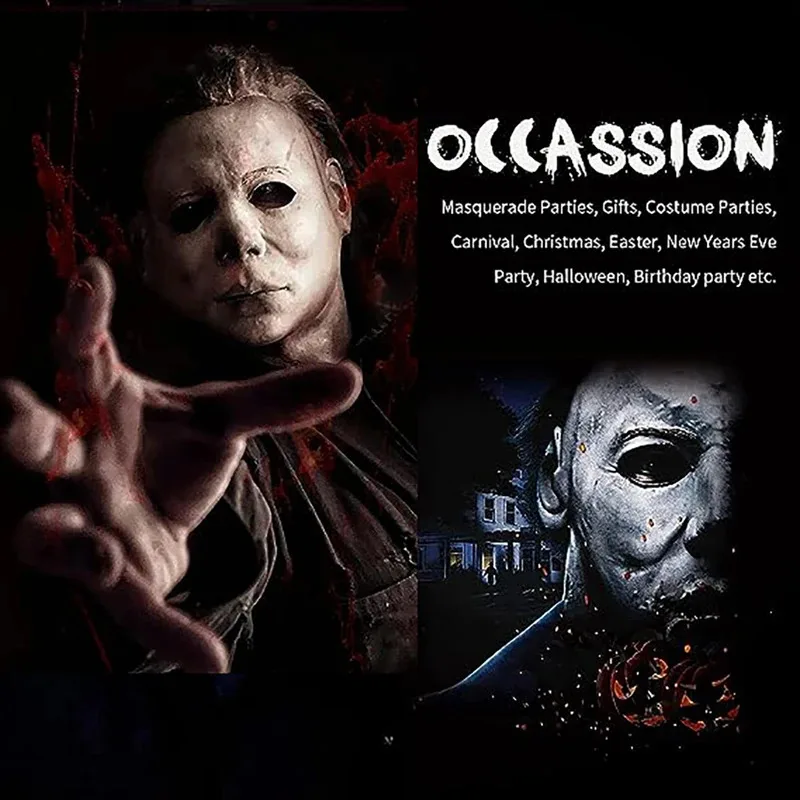 Halloween, Horror Masquerade Party, Michael Myers Kostuum Eng Cosplay Masker voor Volwassenen ob;8
