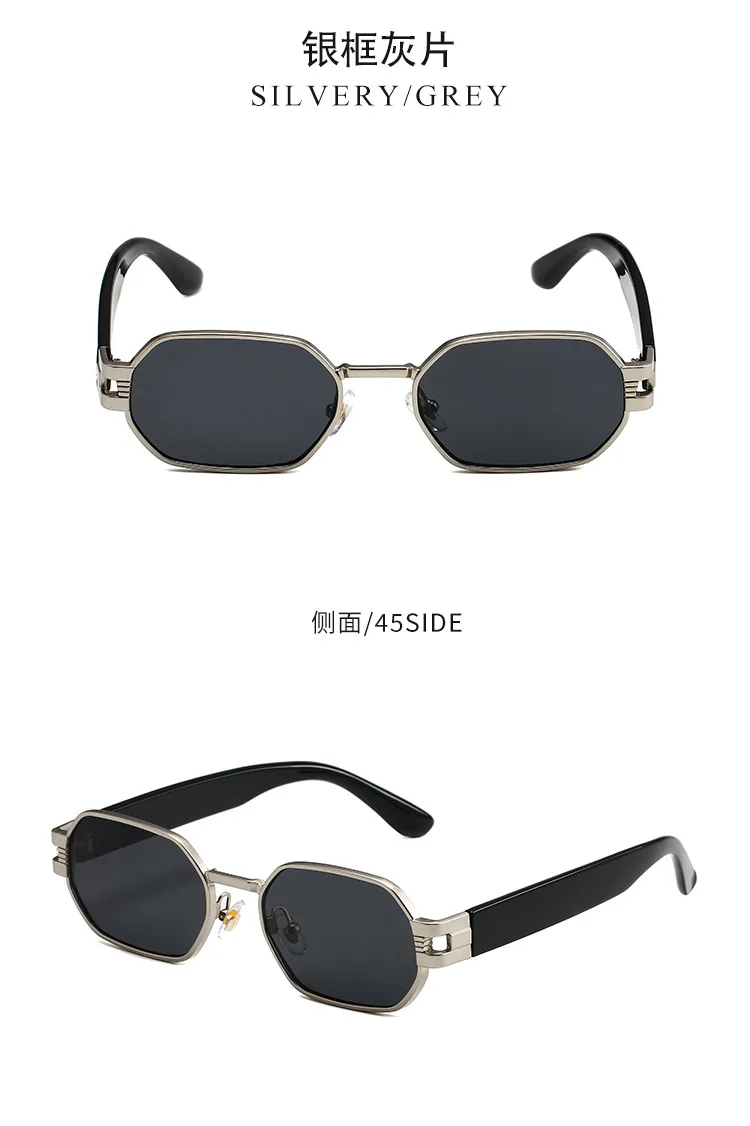 Neue Ankunft Vintage Quadrat Sonnenbrille Frauen Männer Rechteck Sonnenbrille Weiblichen Brillen Metall Rahmen Männlich Weiblich Brillen – Detail 6