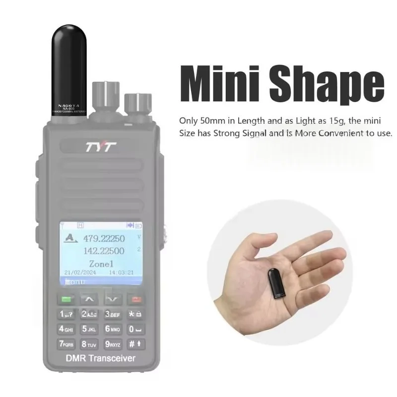 4pcs Original Nagoya NA-805 SMA-Male 4.5cm DUAL BAND 144/430 1200MHz Mini Antenna for TYT Yaesu PUXING Retevis BAOFENG Radios