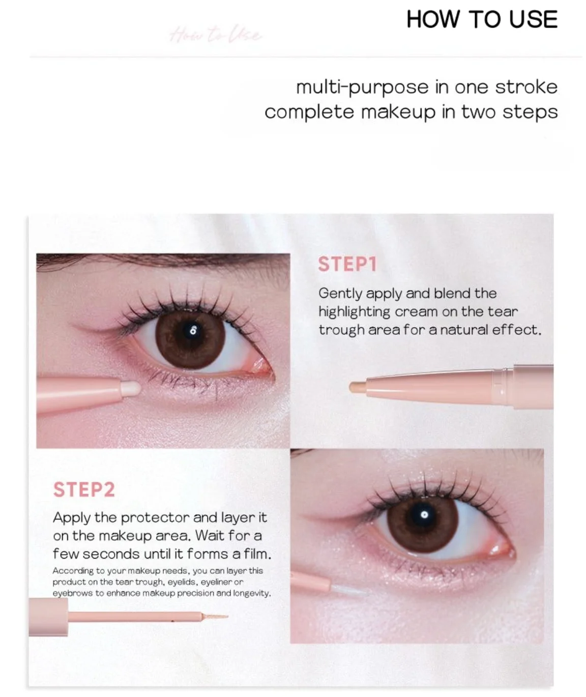 JUDYDOLL デュアルエンド アンダーアイ ペン シャドウ ハイライター マット ネイチャー 100% オリジナル メイクアップ コスメティック