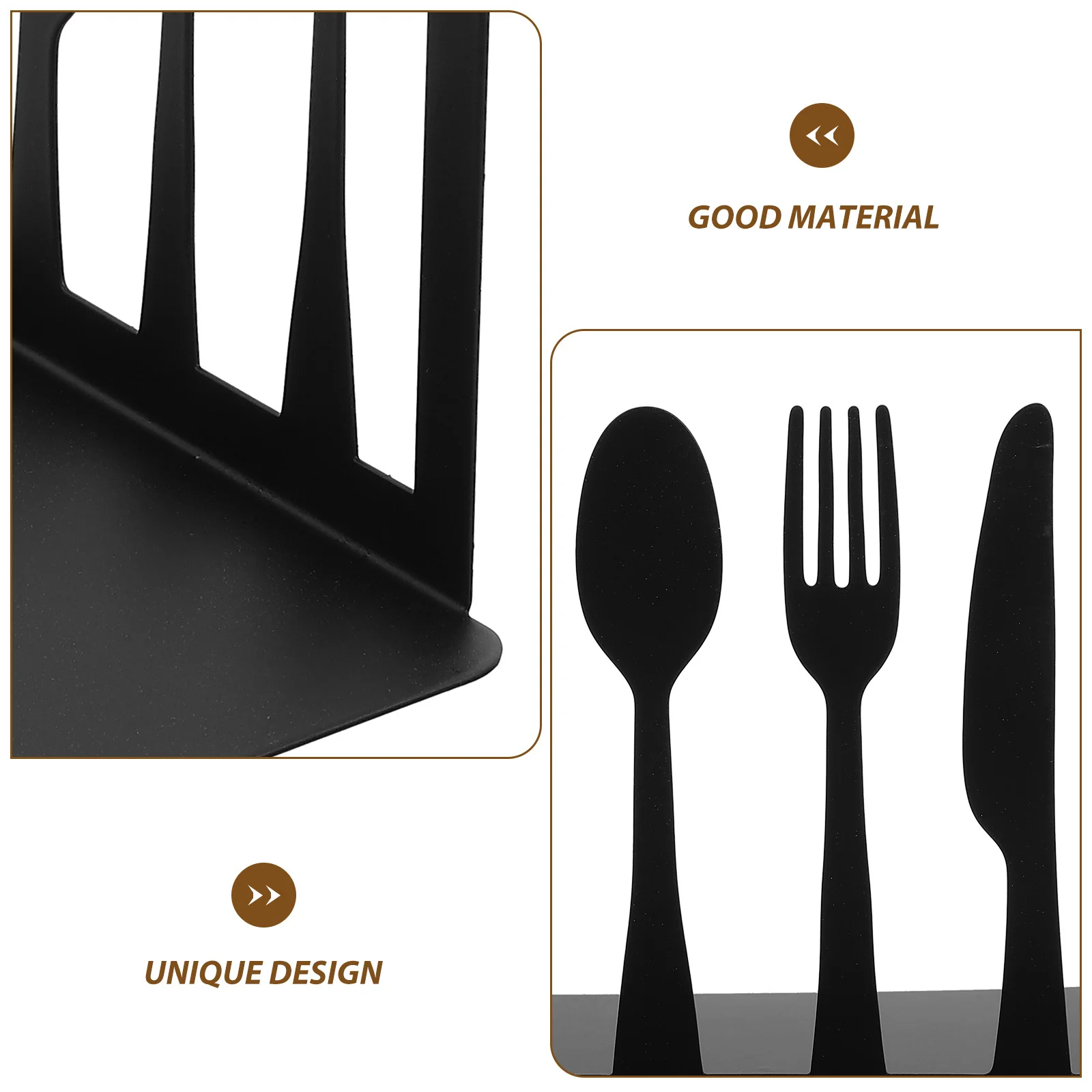 2 قطعة نهاية الكتاب حساسة المطبخ تحت عنوان كتاب المنظم شوكة القاطع ملعقة غلاف الدفتين الزخرفية لرفوف دراسة اكسسوارات #1