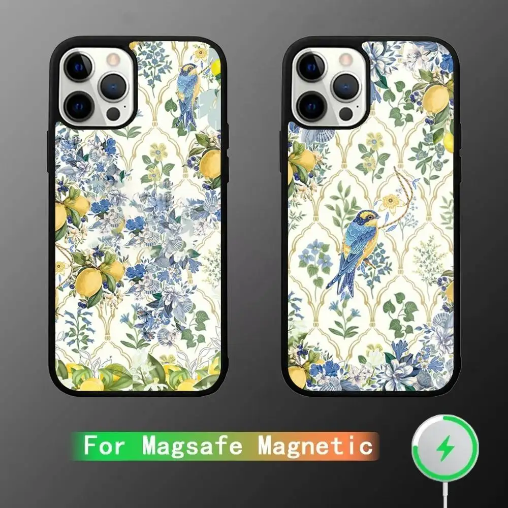 

Fruit Lemon Art Pattern Phone Case For iPhone 16,15,14,13,12,11,Pro,Max,Plus,Mini,SE New Magsafe Magnetic Wireless Charging