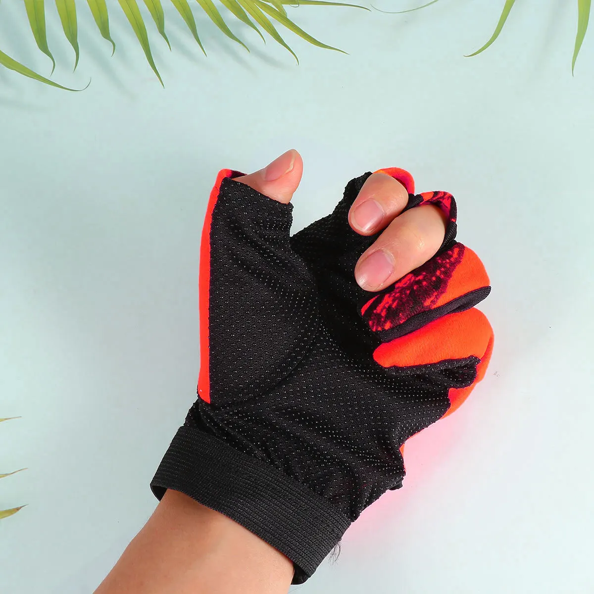 

1Pair Anti-Slip Fishing Gloves 3 Finger Exposure Thermal Shockproof Windproof Comfortable Gloves for Driving Camping Outdoor