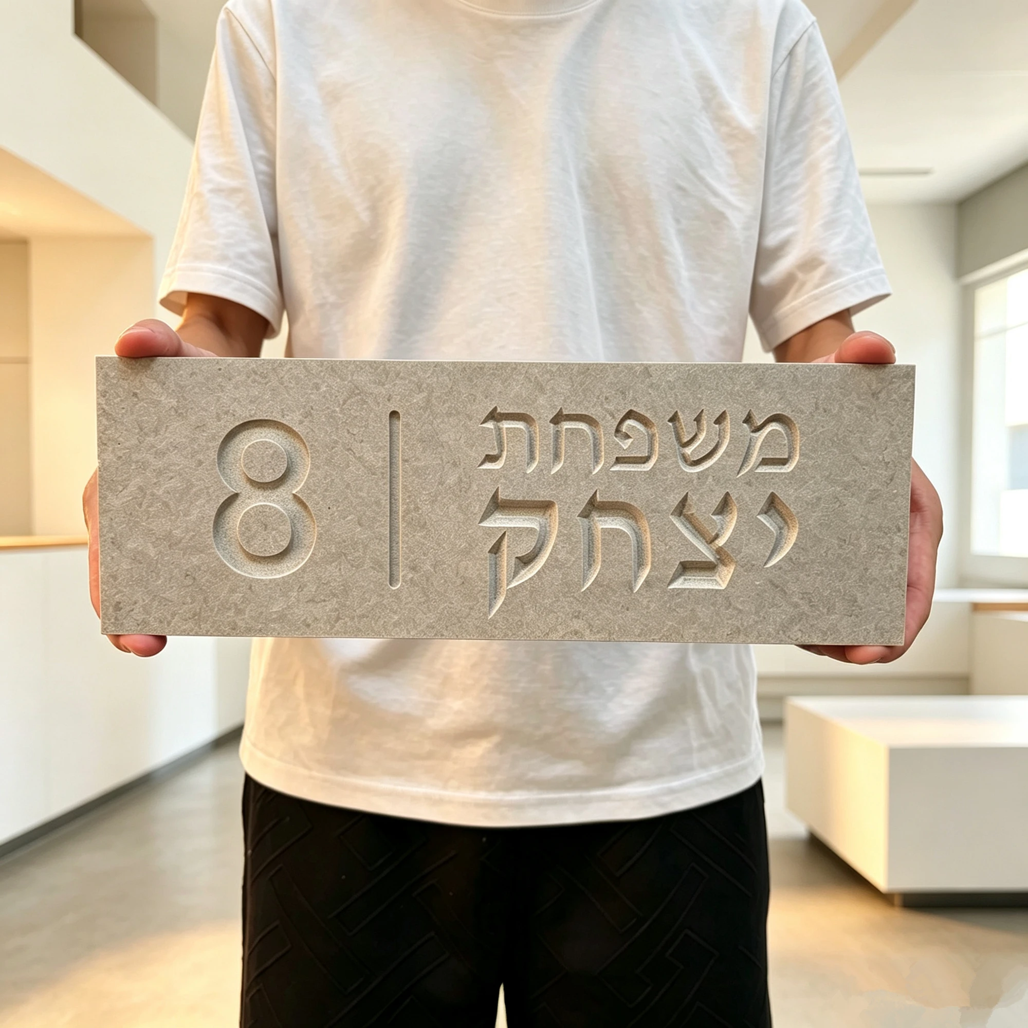 שלט כניסה לבית Address Entrance Sign, House Number Marker, Customized House Sign, Family Name Door Sign for House Entrance Decor