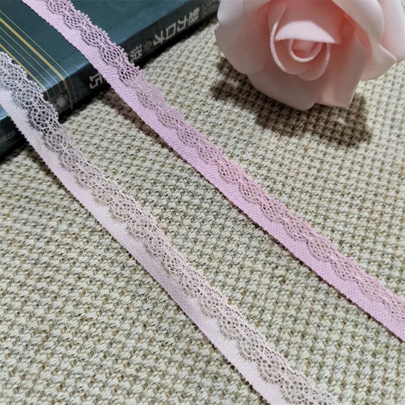 S1222 PINK 1.5CM ELASTIC AND SOFT LACE TRIM WHICH CAN BE USED FOR ACCESSORIES AND CLOTHING