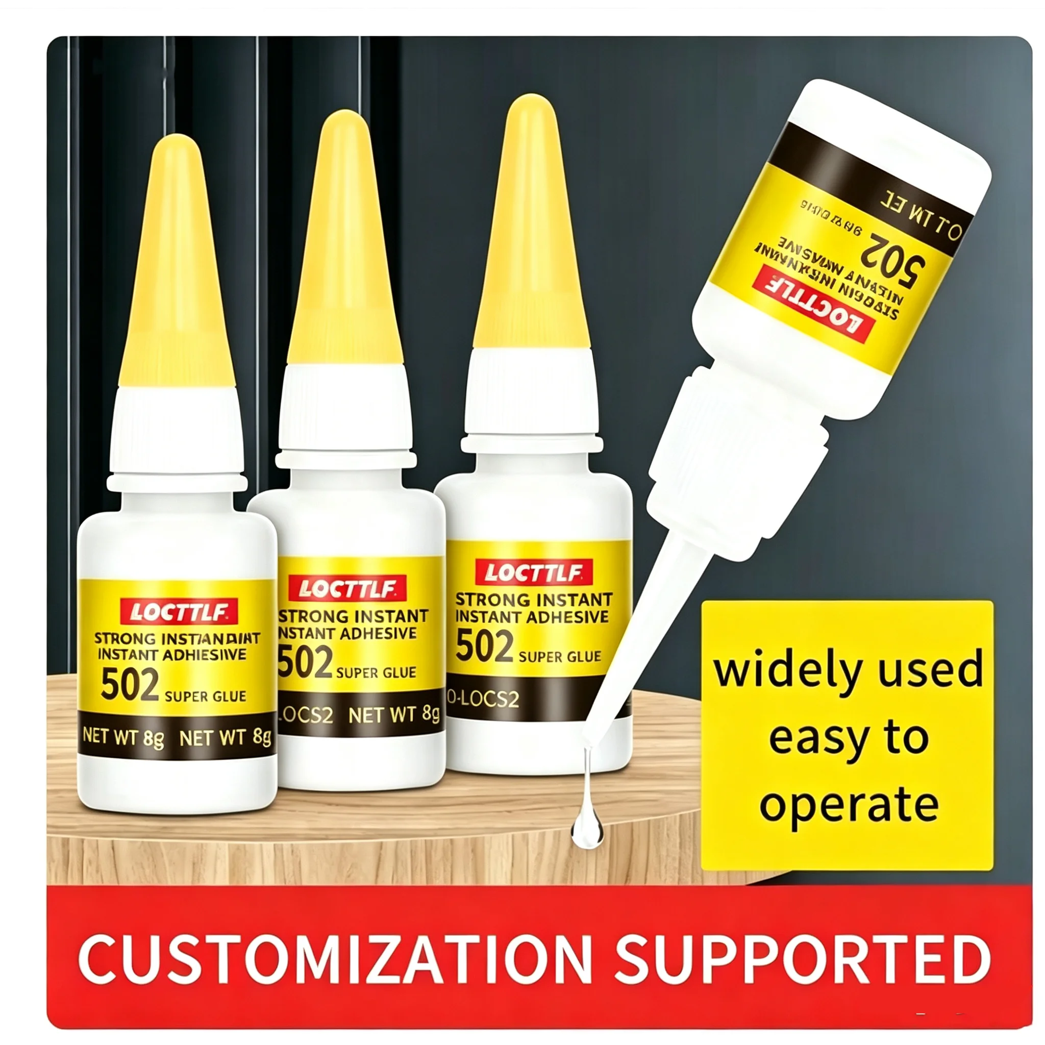 3/5/7 Stück 8g Flüssiger Superkleber für Holz, Gummi, Metall, Glas, Cyanacrylat-Klebstoff, Schreibwaren, Nagelgel, 502 Sofort-Starkkleber