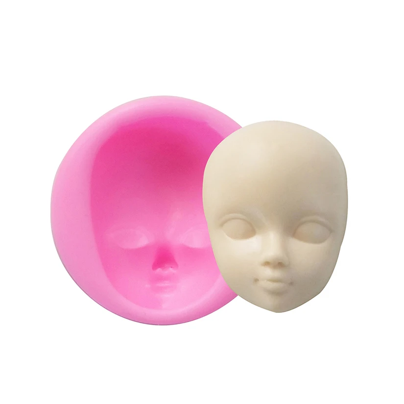 Baby Face Head Silicone Sugarcraft Cupcake Baking Mold Keychains Mold Fondant Cake Decorating Tools