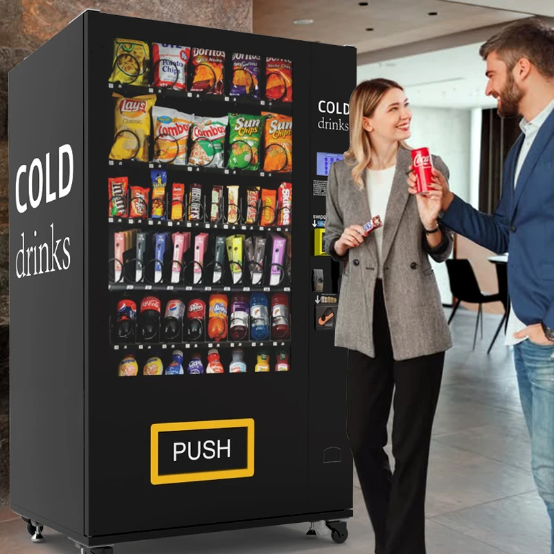 Customized Hot Sale Automatic Combo Vending Machine Snack Drink Top Vendor Maquina Expendedora De Bebidas Commercial