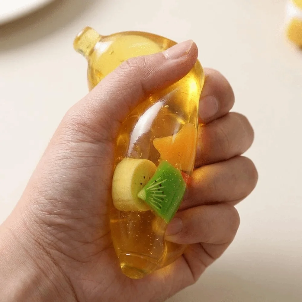 Portable TPR Banana Squeeze Simulated Fruit Soft Squeeze Simulated Banana Vent Stretch Elastic Fruits Pinch Adults