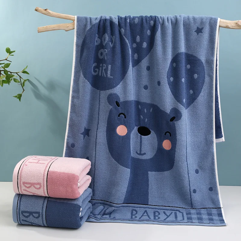 

Children's Cartoon Animal Teddy Bear Bath Towel Baby Pure Cotton Bathrobe Cartoon Baby Soft and Comfortable Blanket