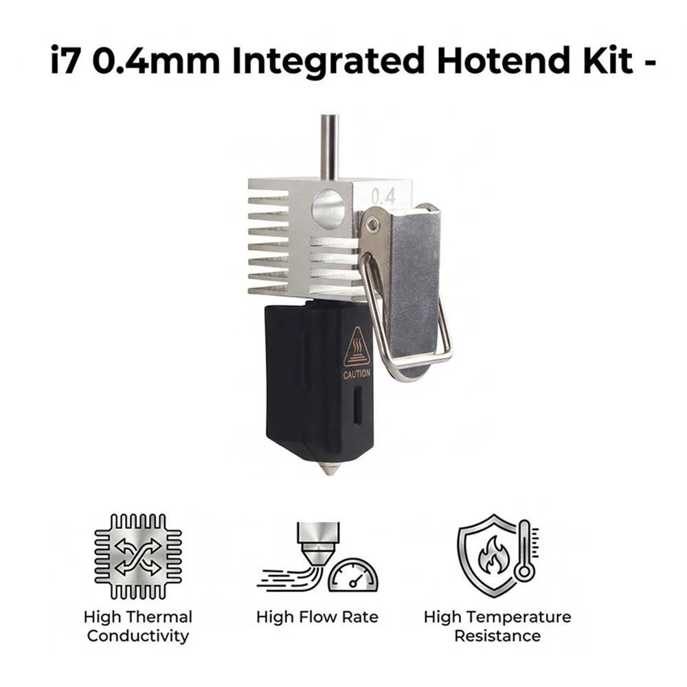 0.4mm Extruder Nozzle Hot End Kit One-piece Design 3D Printer Accessories for SPARKX i7