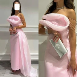 Customized Prom Dresses Elegant Off-the-shoulder Sheath Cocktail  Fold Draped S Occasion Evening Gown فساتين كوكت вечернее плать