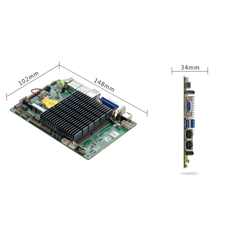 Imagem -03 - Única Placa Encaixada do Computador Industrial Intel Celeron J6412 Sbc 24bit Lvds Edp Hdmi Vga 35