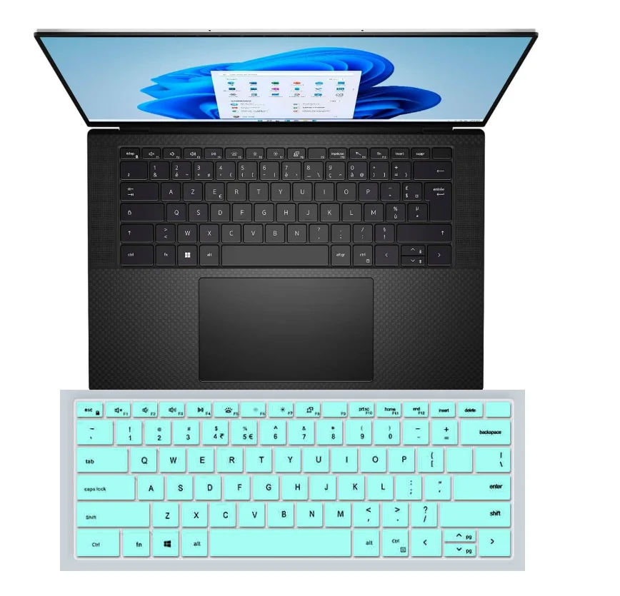 for 2024 2023 2022 Dell XPS 15 9530 9500 9510 9520 15.6 Inch & XPS 17 9720 9700 9710 9730 17'' Silicone laptop Keyboard Cover