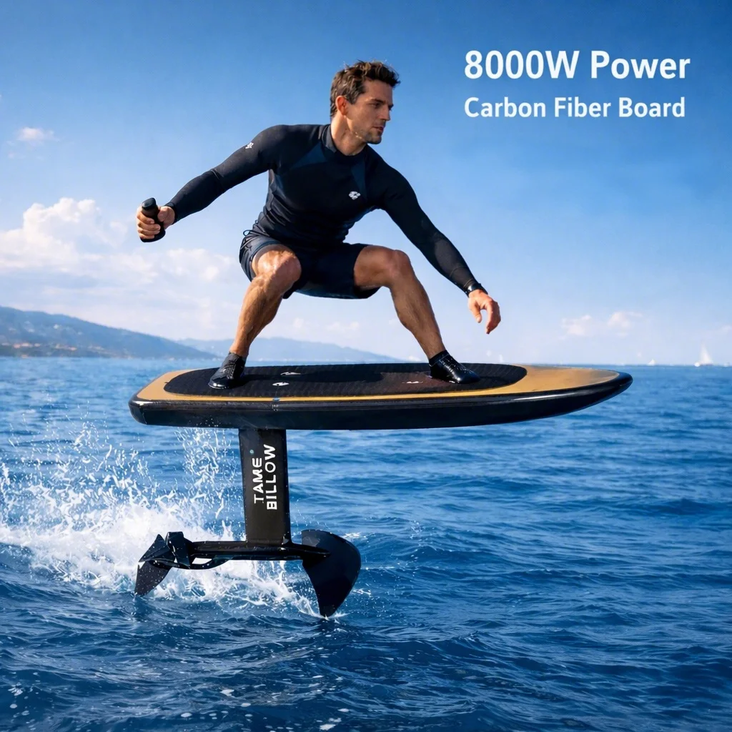 TAME BILLOW 8KW High Speed Carbon E-Foil Surfboard Remote Control Ocean Hydrofoil
