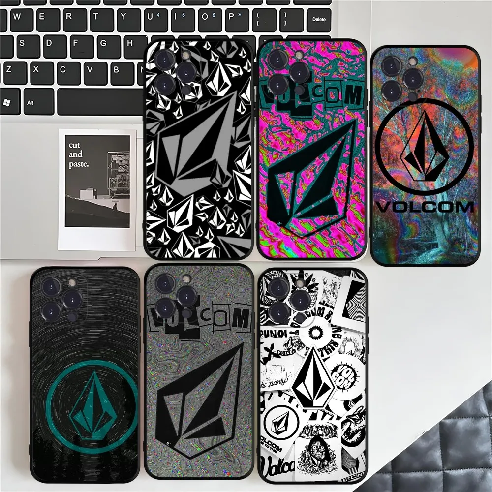 Diseño Volcom Funda de teléfono para iPhone 15 14 11 12 13 Mini Pro XS Max Funda 6 7 8 Plus X XR SE 2020 Funda Shell