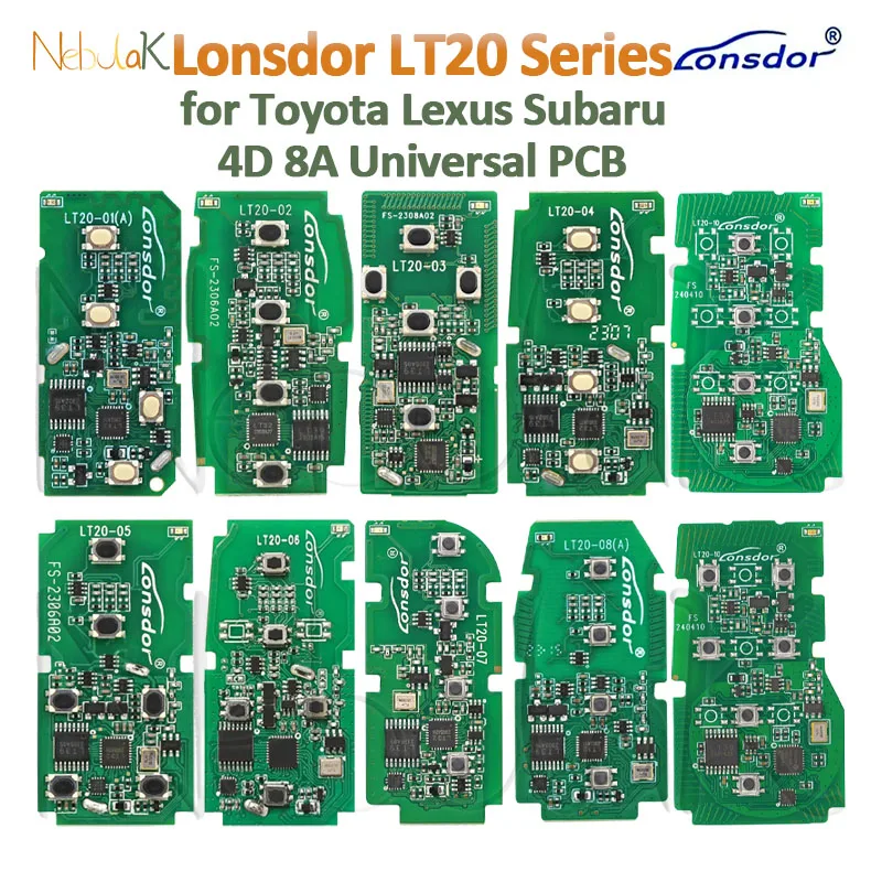 Universal Lonsdor LT20-01/02/03/04/05/06/07/08/10 Smart Key PCB Generate 8A 4D Frequency For Toyota Lexus Subaru Circuit Board