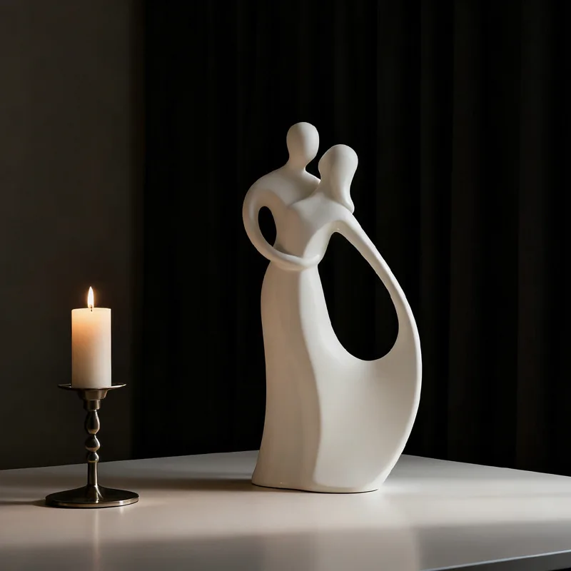 Simple Embrace Couple Figurines Creative Personalized Nordic Modern Figurines Decoration Crafts Piccola Decorazione YS40CC