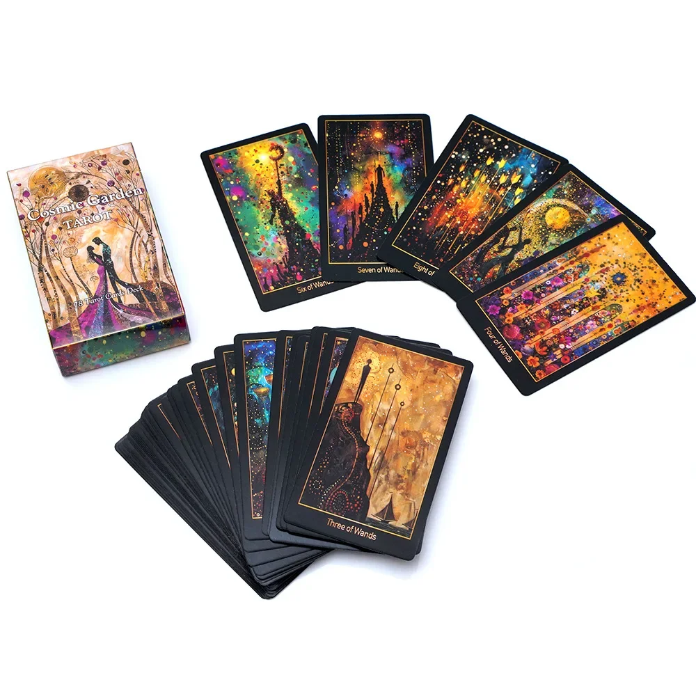 Cosmic Garden Tarot cards 78 Oracle Cards English Version Deck Divination Party Toy Entertainment