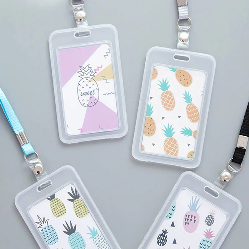 

MOHAMM 1 PC Clear Transparent ID Card Badge Holder for Student Office Bus Pass School Stationery Office Supplies