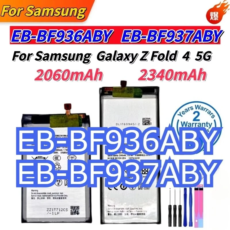 100% New EB-BF936ABY EB-BF937ABY Battery For Samsung Galaxy Z Fold 4 5G F936 F937 + Replacement Batteries+Tools