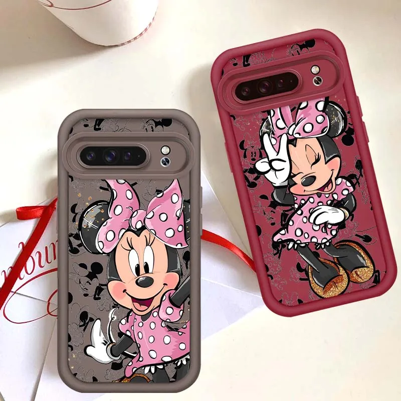 

Disney Mickey Mouse Cute For Google Pixel 9 8A 8 7 7A Pro XL 5G Eye Ladder Soft TPU Shockproof Cover Phone Case