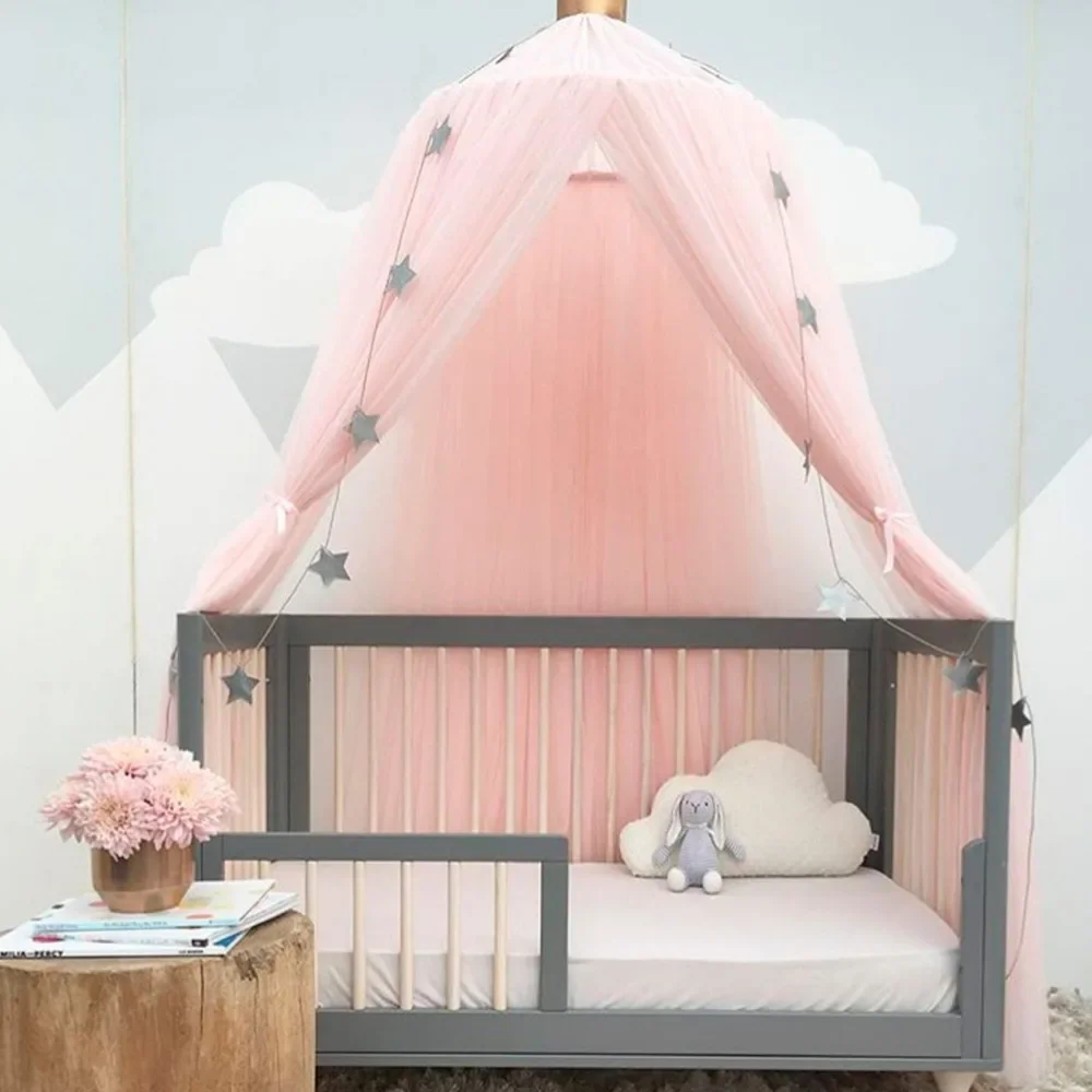 

Elegant Color Home Mesh Mosquito Net Children Bed Canopy Netting Kid Baby BedroomPink