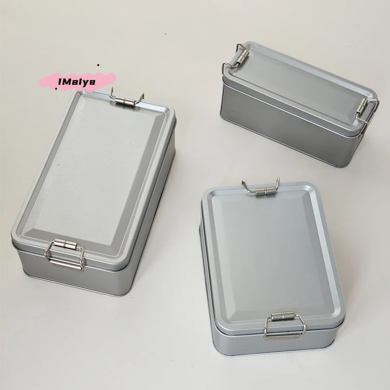 علب كوكي مستطيلة الشكل مع غطاء مقاوم للغبار لتخزين سطح المكتب للمطبخ المنزلي والحلوى والقهوة والشاي والشوكولاتة #5