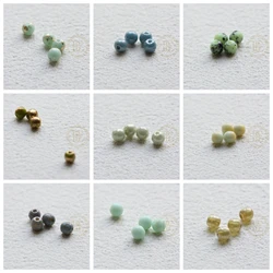 DIY Supply-10 Pieces Czech Glass Finding Spacer Round Druk Bead - Varies Aged Colors 4mm (NVA-30)