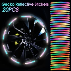 Laser Wheel Hub Reflective Sticker Car Motorcycle Bike Warning Decoration Reflective Strip Fluorescence Safety Reflective Tape