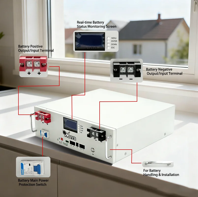 48V 100AH Rack LIFEPO4 Lithium Battery Energy Storage Battery