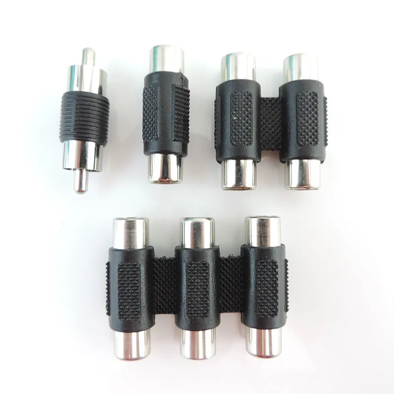 

RCA Connector AV Coupler Mini RCA 2RCA 3RCA male Female To Female Adapter Socket Extension Converter Audio Video q1