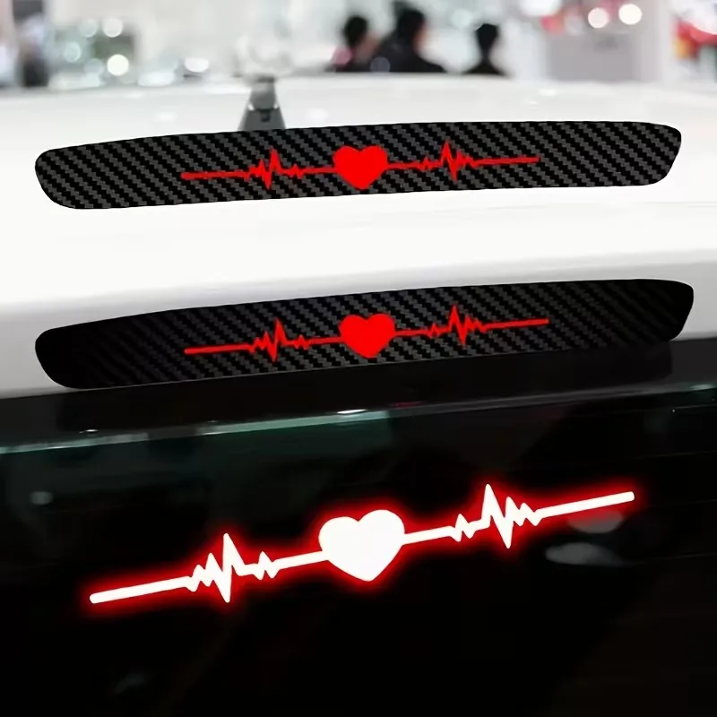 

1pcs Car High Brake Light Sticker Personality Rear Tail Light Projection Decorative Sticker Creative Exterior Car Accessories