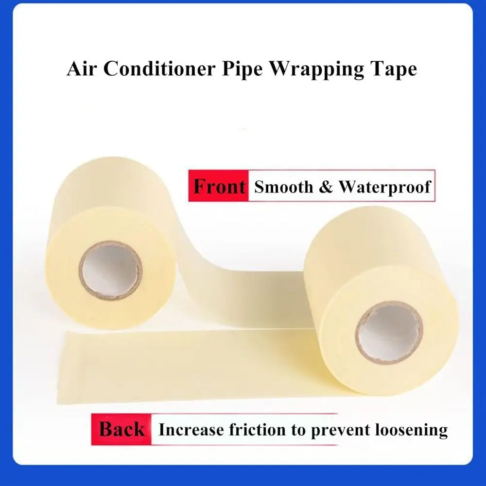 Waterproof Pipe Wrapping Tape Sunscreen Thickened AC Copper Tube Insulation UV Anti-Aging Air Conditioning Duct Tape Outdoor Use