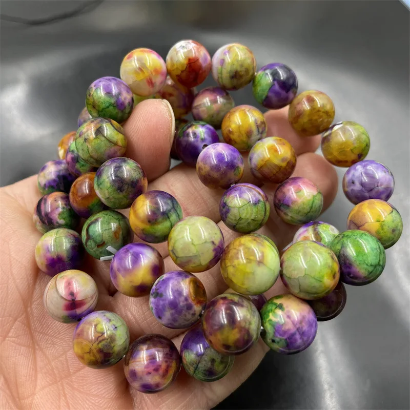 Cheap Jade 10mm Vintage Distressed Colored Dragon Pattern Agate Beads Bracelet Bracelet Special Offer