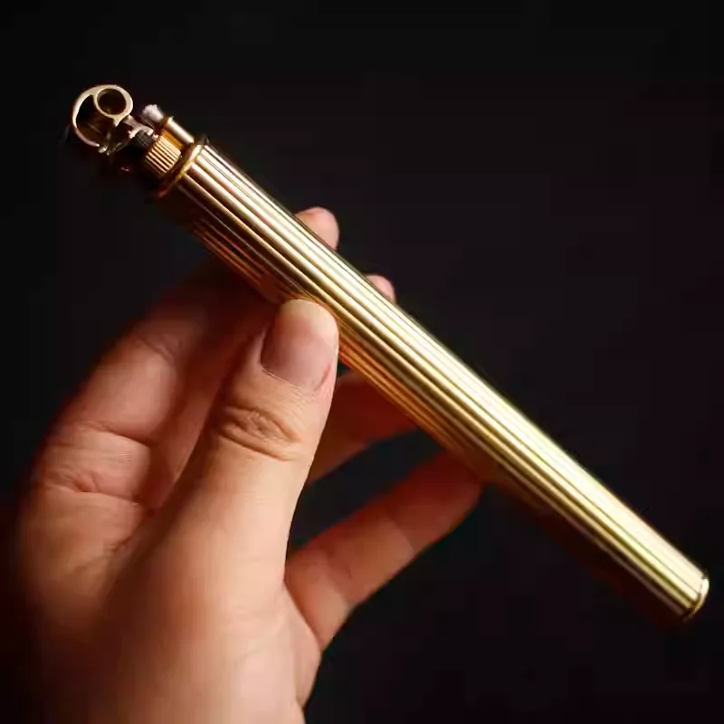 Extended shaped kerosene lighter with brass  featuring  long cylindrical Lighter Creative design ideal for collection