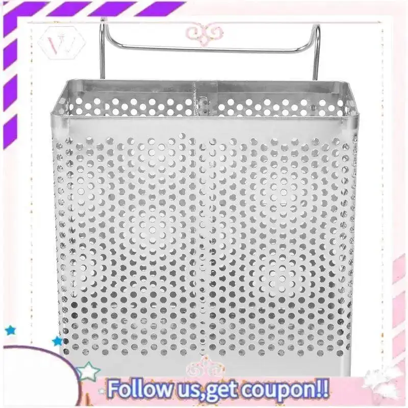 

Stainless Steel Chopsticks Holder Hanging Cutlery Drying Basket Tableware Drainer With Hooks Kitchen Utensila