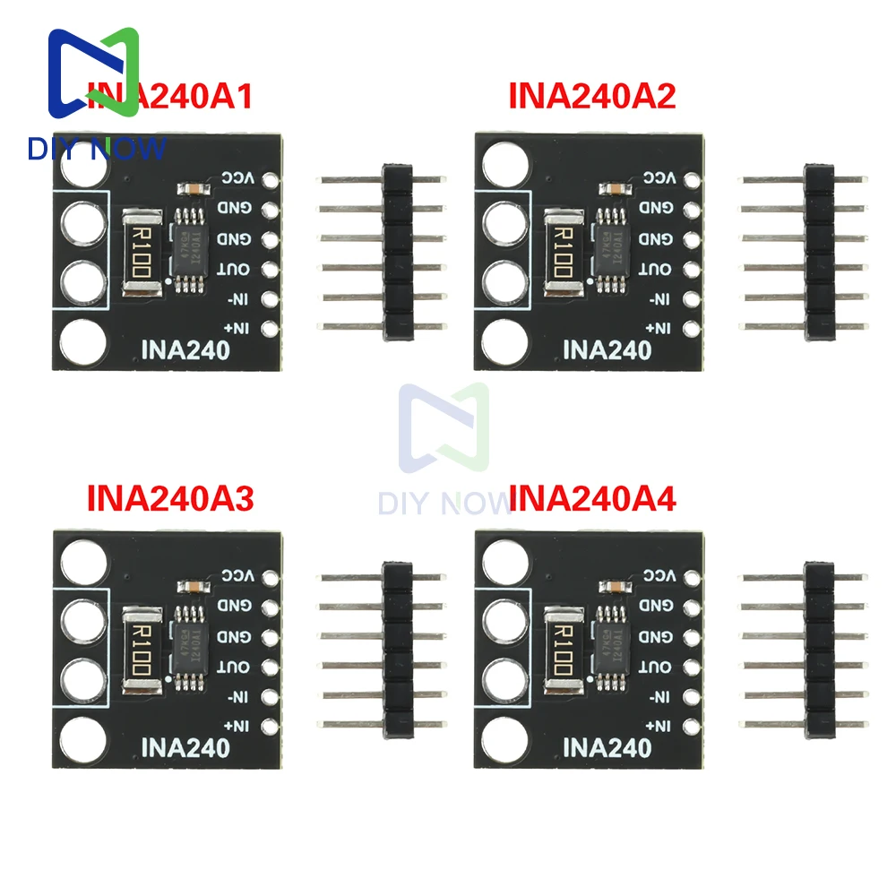 وحدة INA240 كسب 20/50/100/200 فولت/فولت وحدة مكبر للصوت للمراقبة الحالية واحصل التيار ثنائي الاتجاه