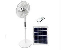 16 Inch Solar Powered Charging Fan High Endurance Strong Wind Table Floor Fan for Outdoor Camping Cross-Border