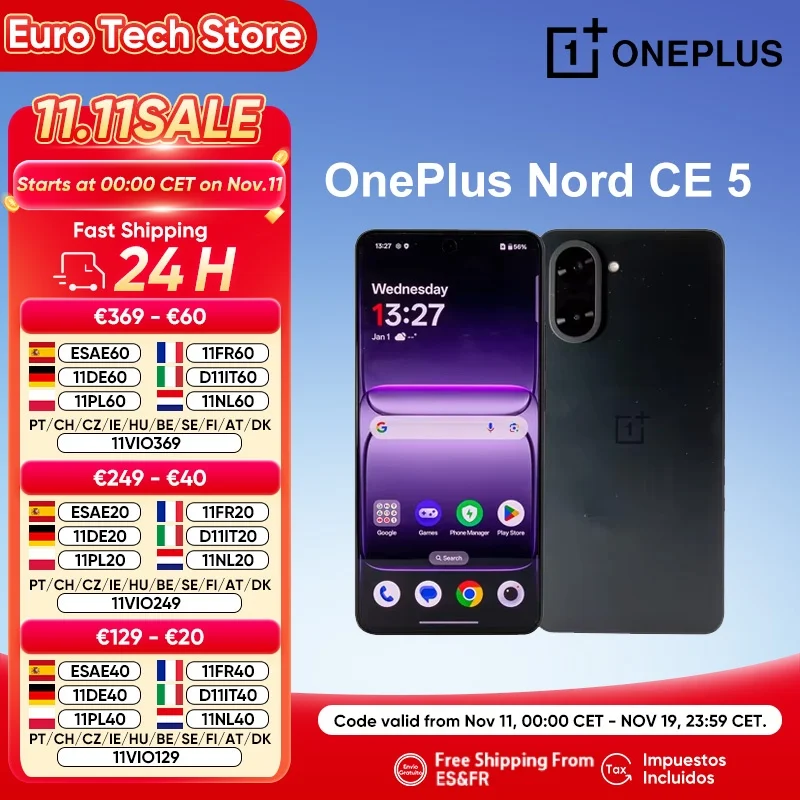 OnePlus Nord CE 5 5G Smartphone MediaTek Dimensity 8350 Apex 6.77 OnePlus Nord CE 5 5G Smartphone MediaTek Dimensity 8350 Apex 6.77