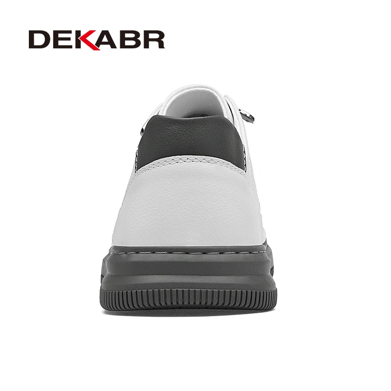 DEKABR Fashion Men Casual Shoes Lightweight Driving Shoes Genuine Leather Breathable Men\'s Flats Shoes Walking For Men