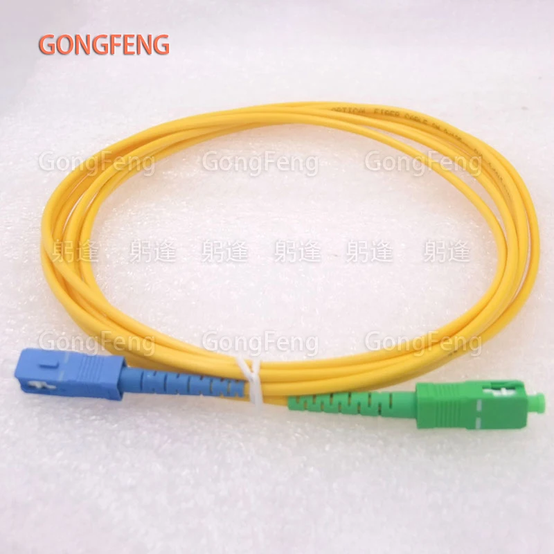 

GONGFENG 10PCS NEW 3m SC/UPC-SC/APC Single Mode Single Core Fiber jumper, 3.0mm Fiber Pigtail Connector Custom-made Wholesale