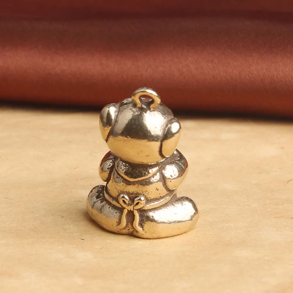 

3Pcs Brass Pig Pendant Hanging Ornaments DIY Keychain Charm Portable Decorative Miniature Brass Craft for Home Decor