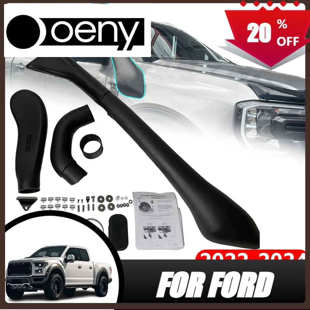 Kit de snorkel apto para camioneta 4X4, para Ford Ranger Next Gen T9 Wildtrak XL XLT 2022 2023 2024, flujo de aire de snorkel, acceso automático