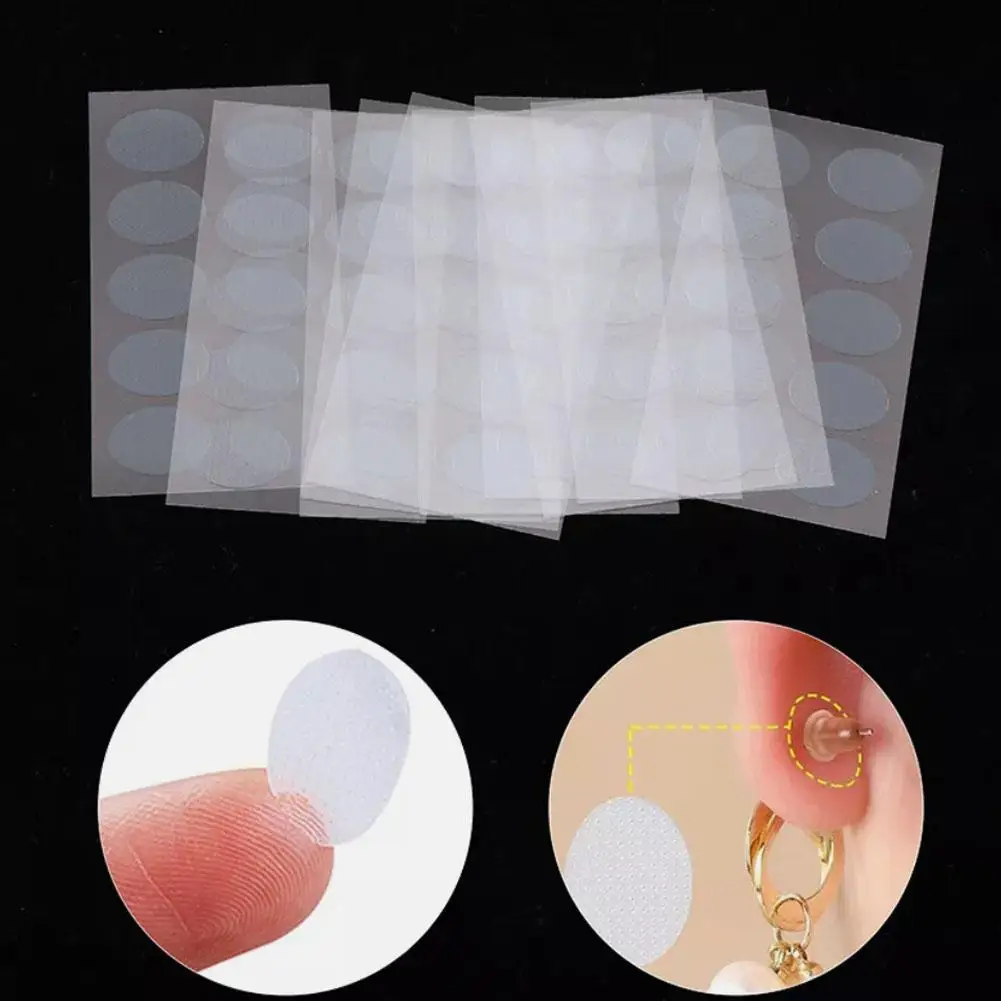 10/80/100pcs Clear Invisible Earlobes Protective Stickers For Stretched Ear Lobes And Relieve Strain From Heavy Earrings