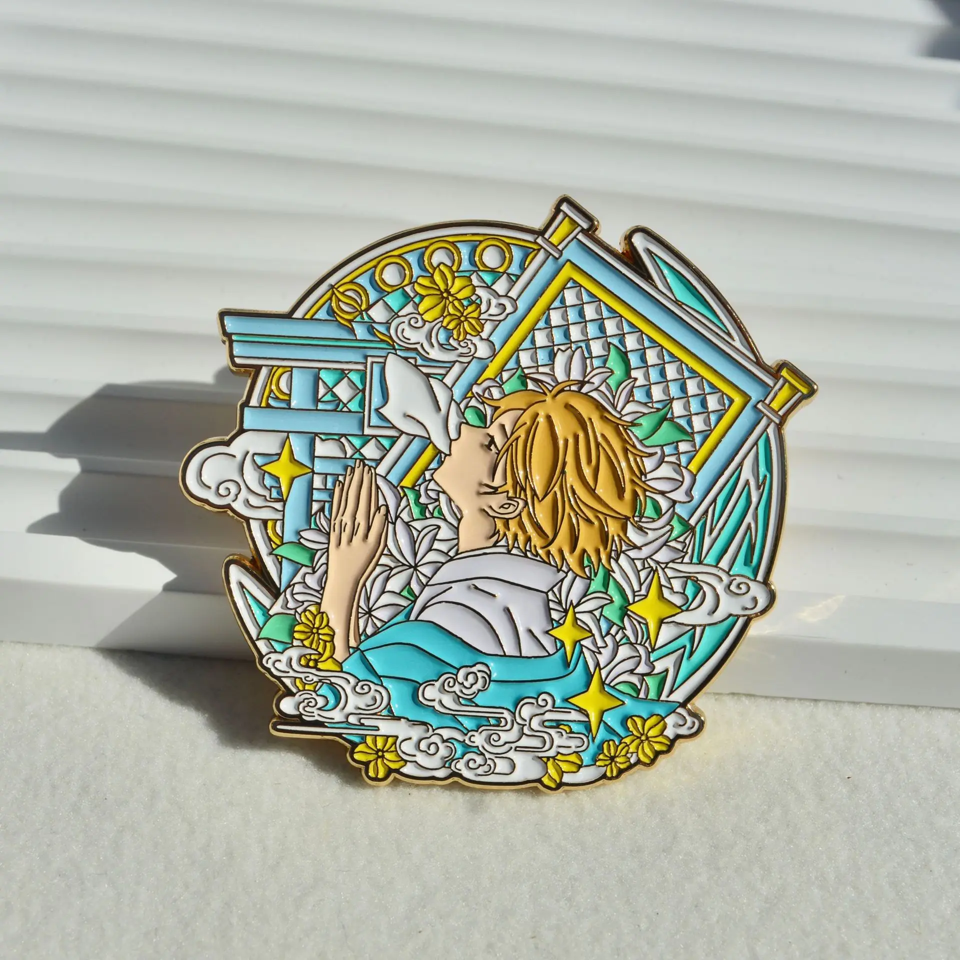 Natsume's Book Of Friends Paint Badge Original Natsume Takashi Metal Badge Backpack Accessories Pin