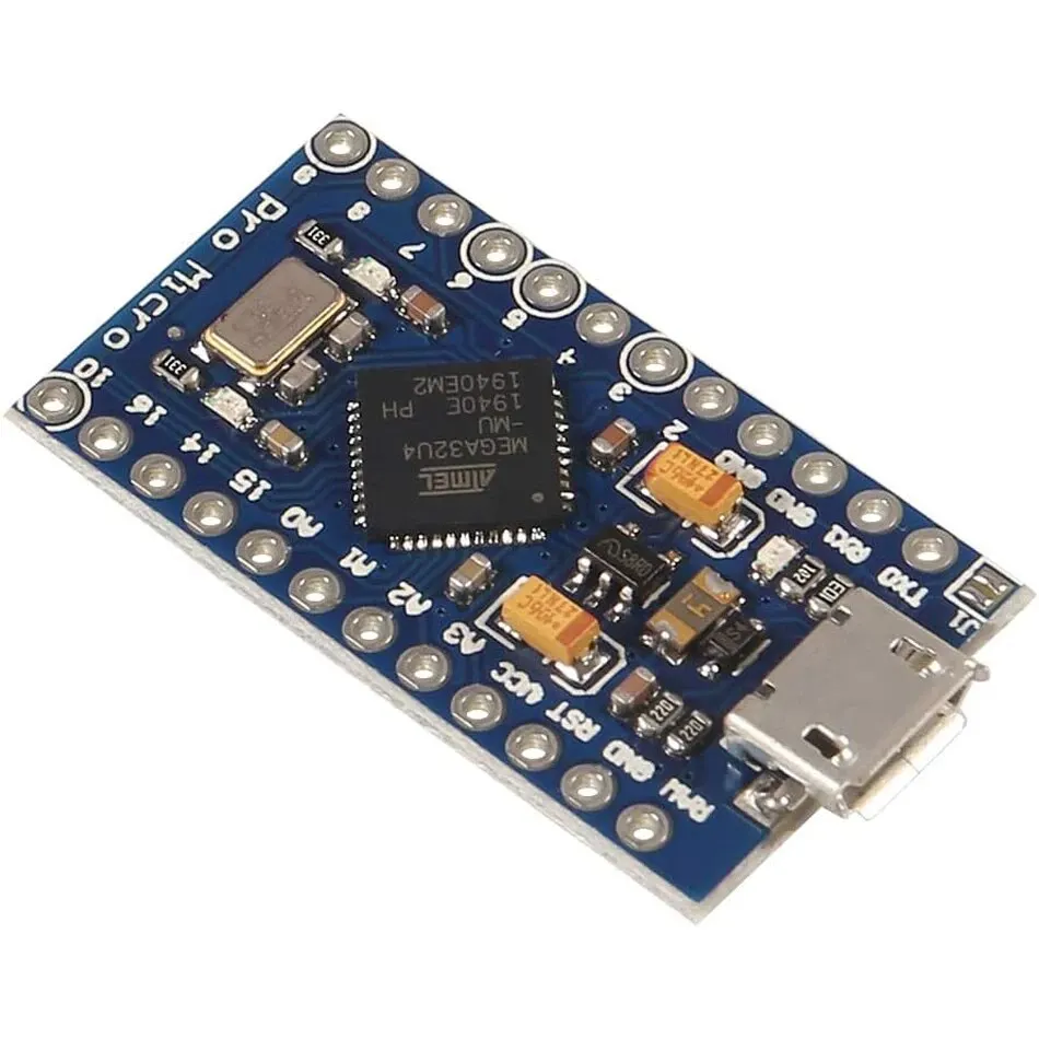 Pro Micro ATmega32U4 5V/16MHz modulekaart, vervang met ATmega328 Pro Mini compatibel met Arduino met 2-rijige pin-header