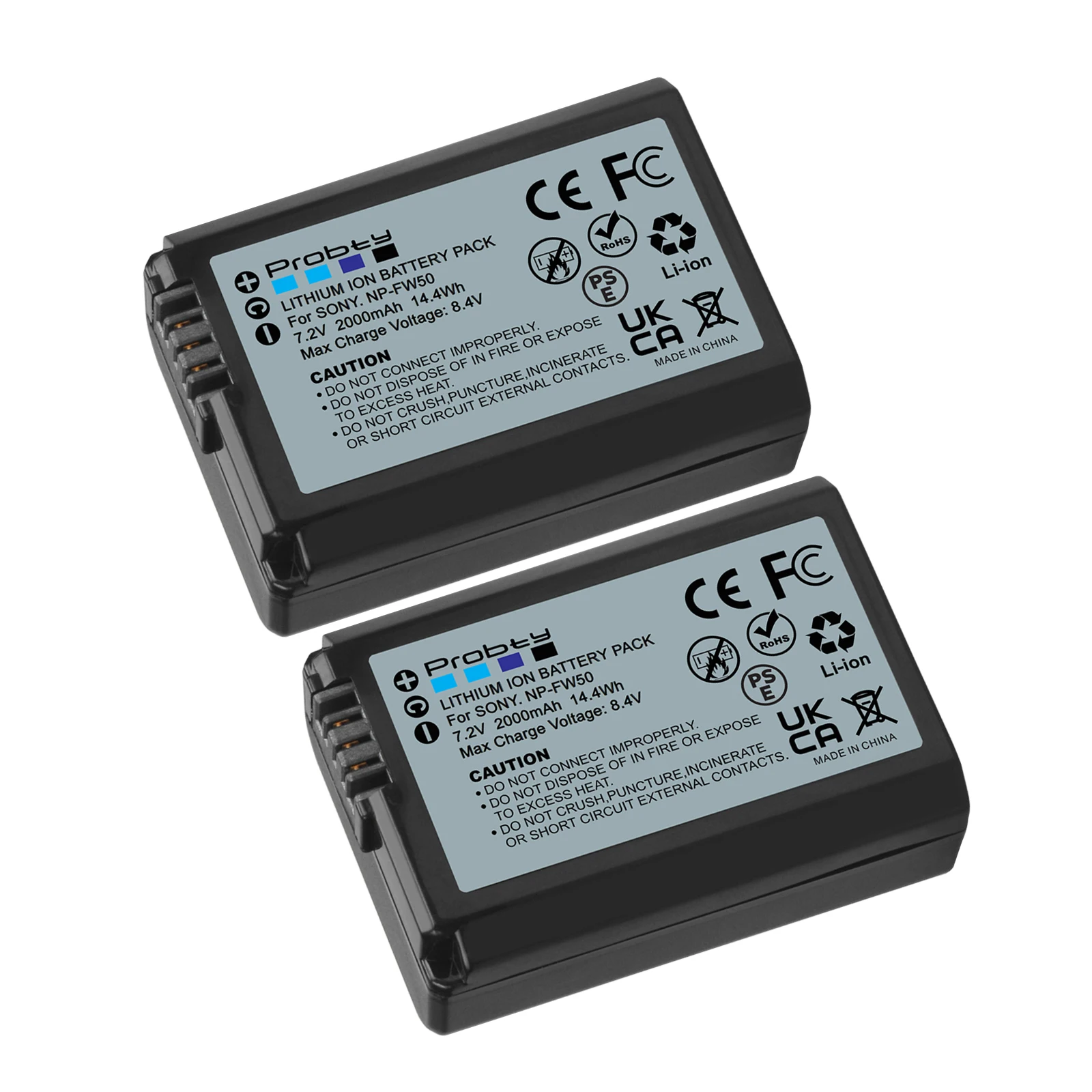 Probty NP-FW50 NP FW50 Battery+3 Channel Charger For Sony ZV-E10 A7 A7R A7RII A7II A7SII A7S a6300 a6400 a6500 RX10 Series